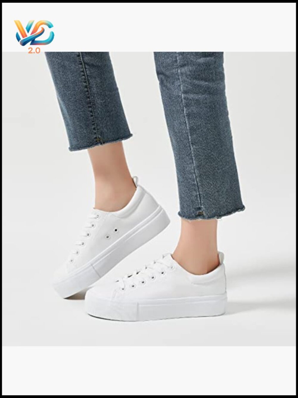 PU Leather Platform Sneakers Lace-Up Walking Shoes Casual Comfortable - Picture 2 of 7